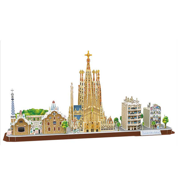 Barcelona City Line Antoni Gaudi Rompecabezas 3D Cubicfun