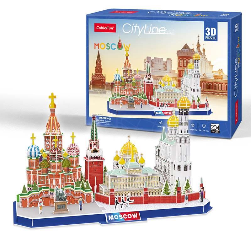 Moscu City Line Rusia Rompecabezas 3D Cubicfun Puzzle 3D