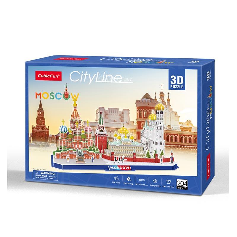 Moscu City Line Rusia Rompecabezas 3D Cubicfun Puzzle 3D