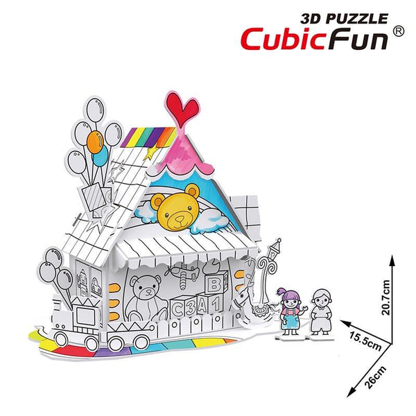 Casa Armable para Colorear Toy House