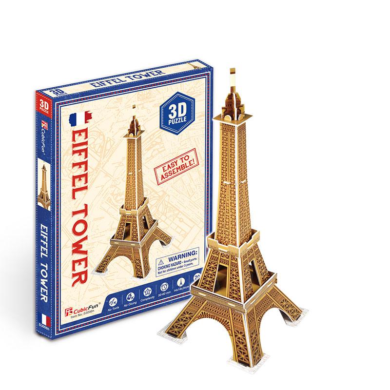 Francia Torre Eiffel Miniatura Armable Puzzle 3D 20 Piezas