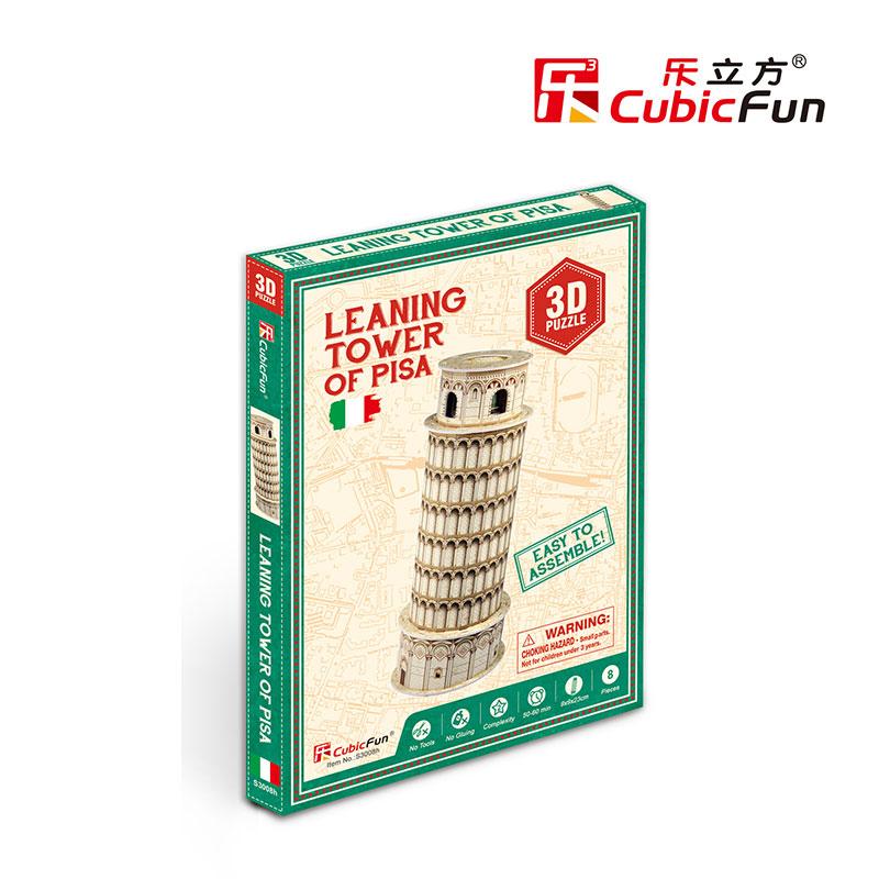 Italia Torre de Pisa Miniatura Armable Puzzle 3D 8 Piezas