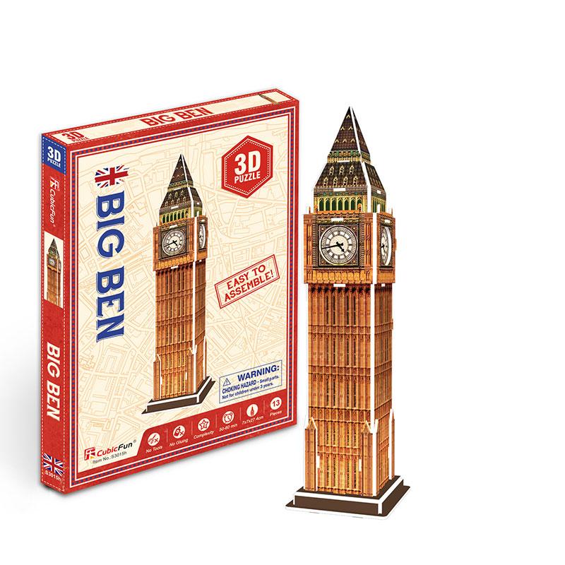 Inglaterra Big Ben Miniatura Armable Puzzle 3D 13 Piezas