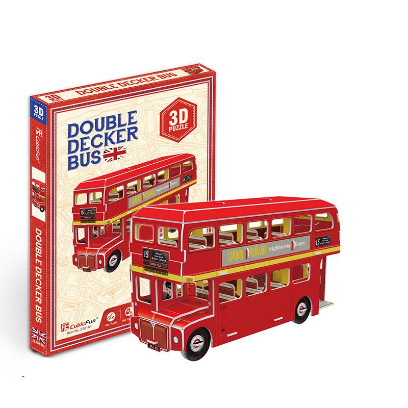 London Autobus Rojo Miniatura Armable Puzzle 3D Serie S