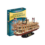 Mississippi Barco Vapor de Ruedas Rompecabezas 3D Cubicfun