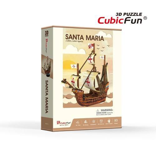 Santa Maria Miniatura Armable Puzzle 3D 93 Piezas Cubicfun
