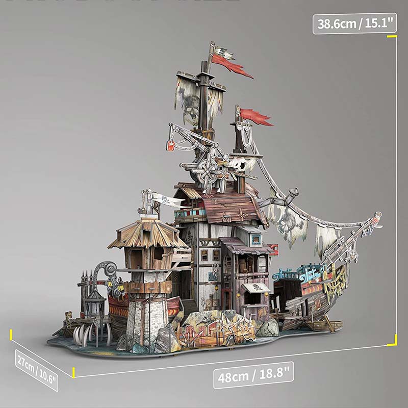 Isla Tortuga Pirata Bay Armable Puzzle 3D 218 Piezas
