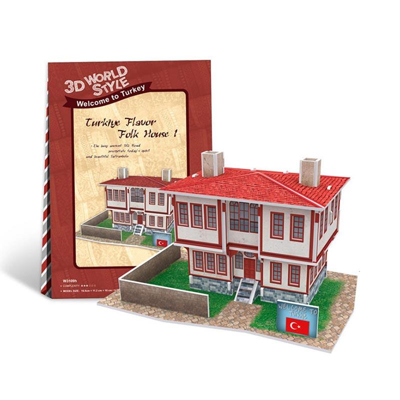 Rompecabezas 3D Folk House Casa de Turquia Cubicfun