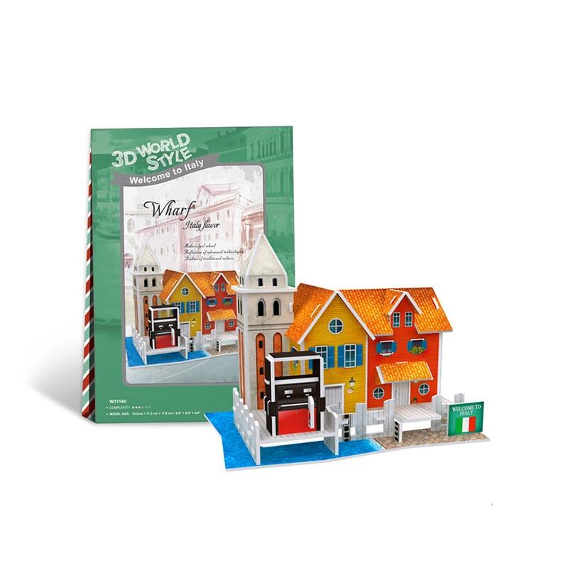 Rompecabezas 3D Muelle Veneciano de Italia Cubicfun