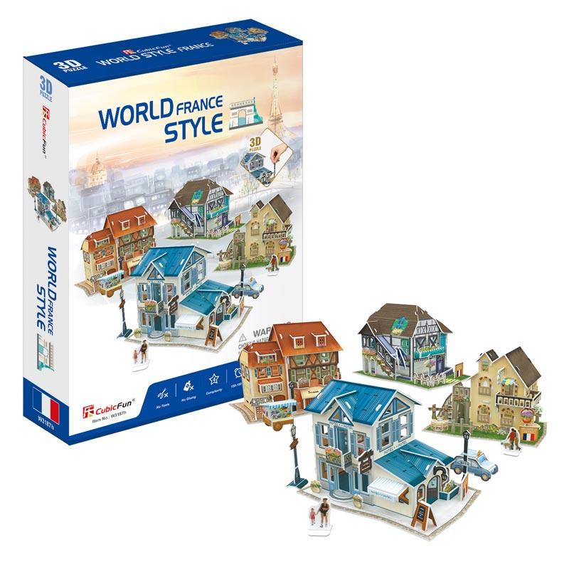 Rompecabezas 3D Casas World France Style