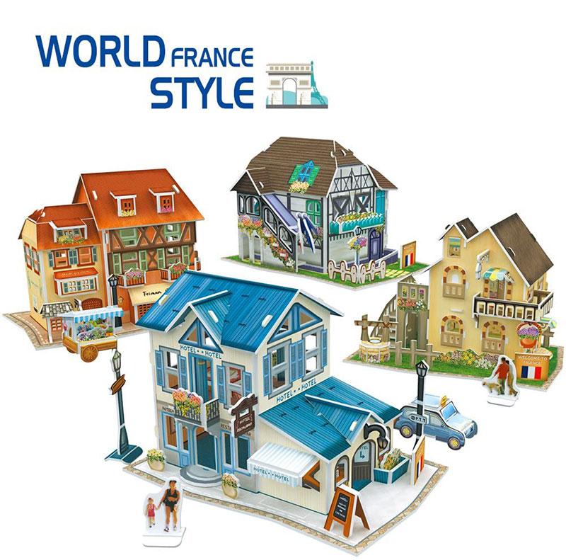 Rompecabezas 3D Casas World France Style