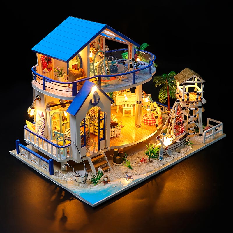 Casa de Playa Legend of Blue Casita Armable con Exhibidor