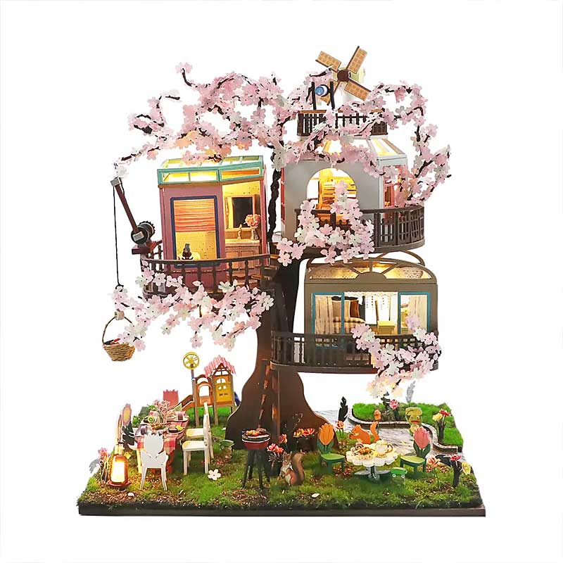 Sakura Tree House Miniatura Armable Exhibidor