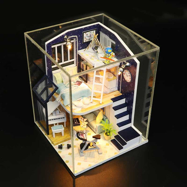 Shining Star Casita Miniatura Armable con Exhibidor Hongda