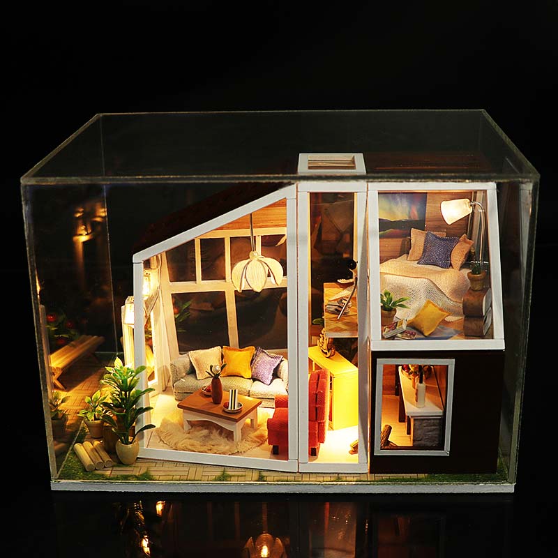 The Aurora Hut Mini Casita Armable con Caja Exhibidor Hongda