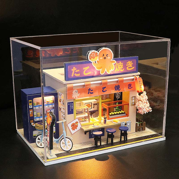 Star Takoyaki Mini Casita Armable con Caja Exhibidor Hongda