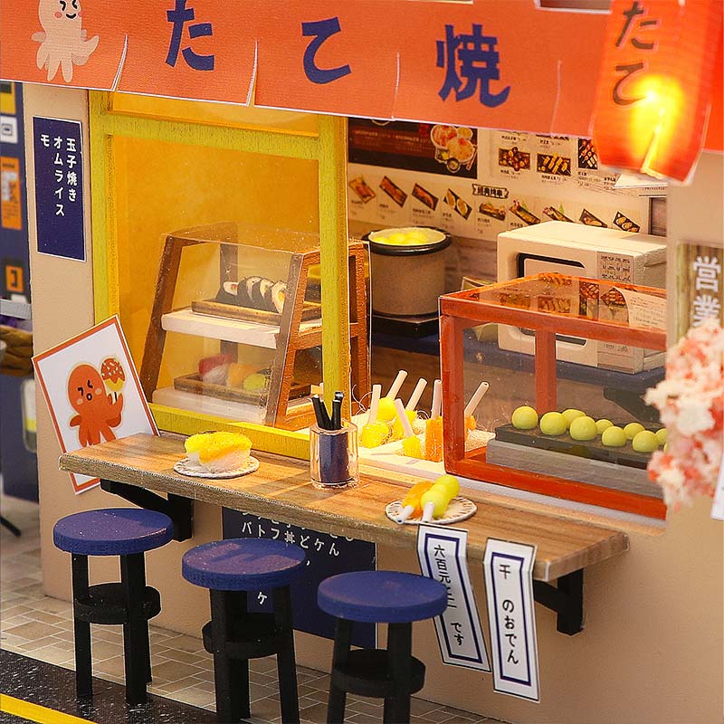 Star Takoyaki Mini Casita Armable con Caja Exhibidor Hongda