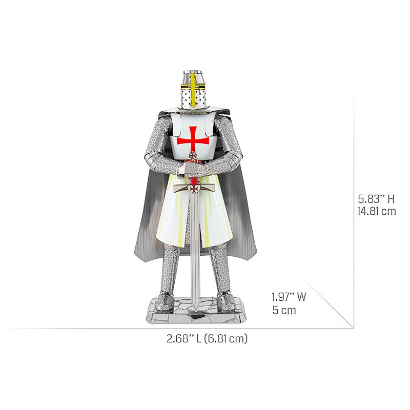 Armadura Caballero Templario Armable de Metal Earth ICX116 Medidas
