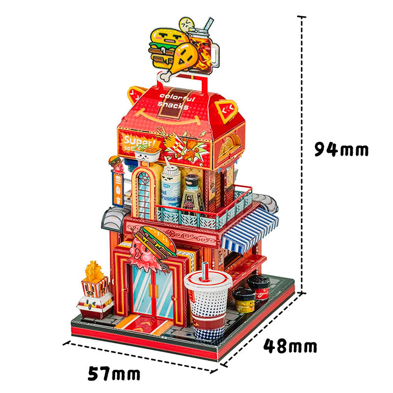 Tienda de Hamburguesas Hamburger Shop Puzzle 3D de Metal