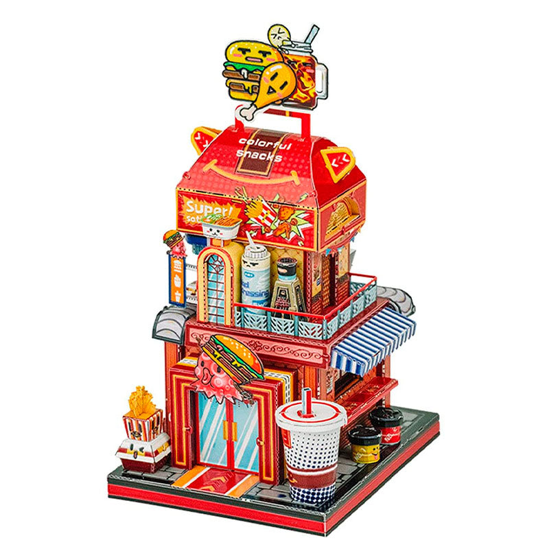 Tienda de Hamburguesas Hamburger Shop Puzzle 3D de Metal
