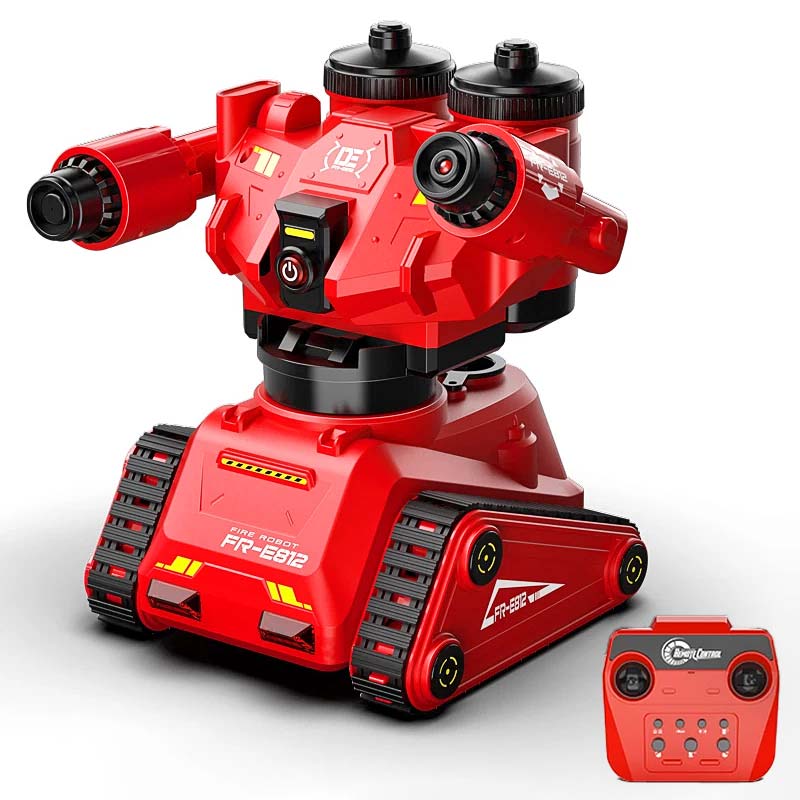 Robot Bombero Lanza Agua Luz LED Radio Control Dual