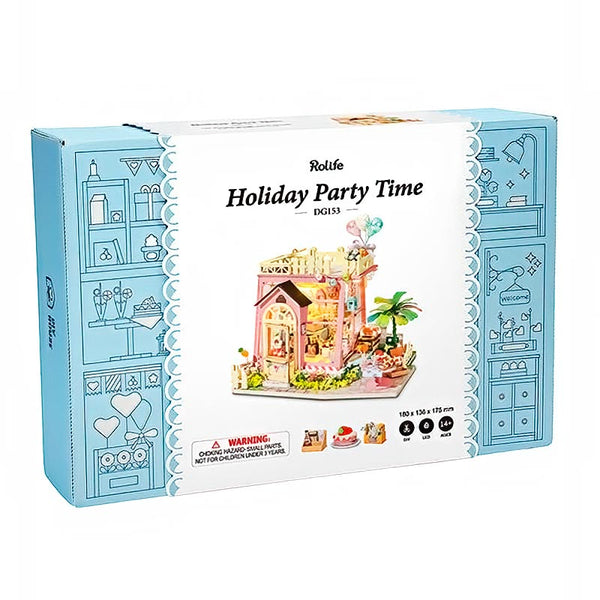 Holiday Party Time Casita Miniatura Puzzle 3D Robotime