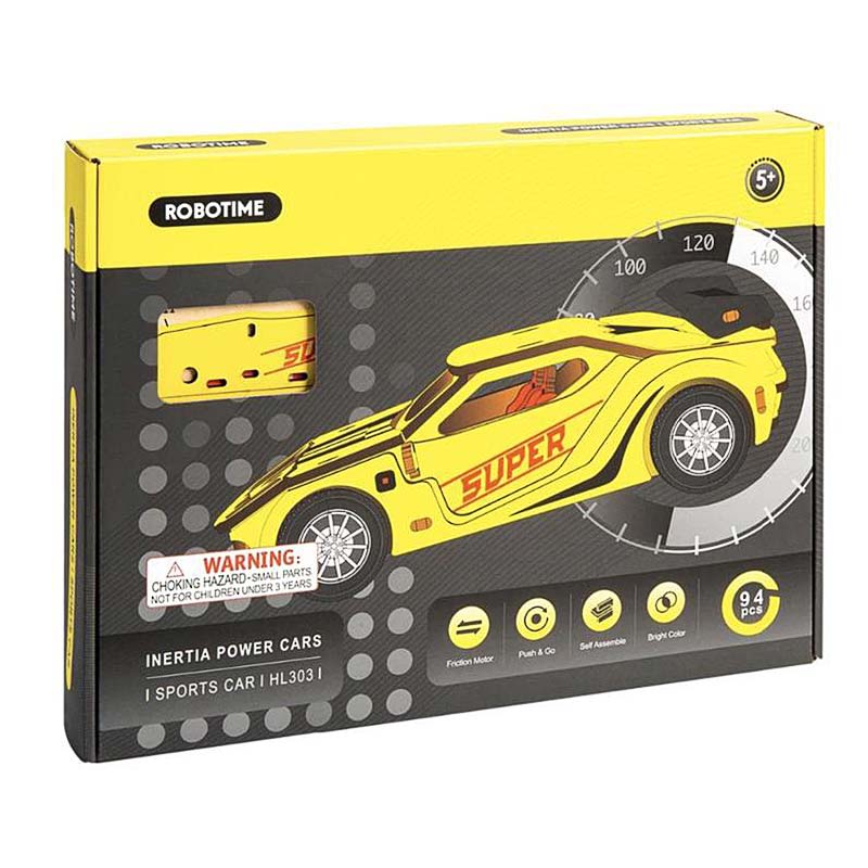 Auto Deportivo de Madera Armable Juguete STEM 94 Piezas