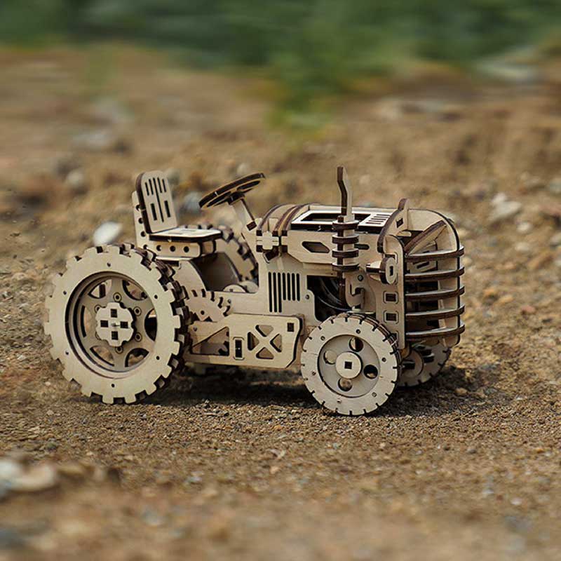 Tractor de Madera Puzzle 3D Rompecabezas STEM Robotime