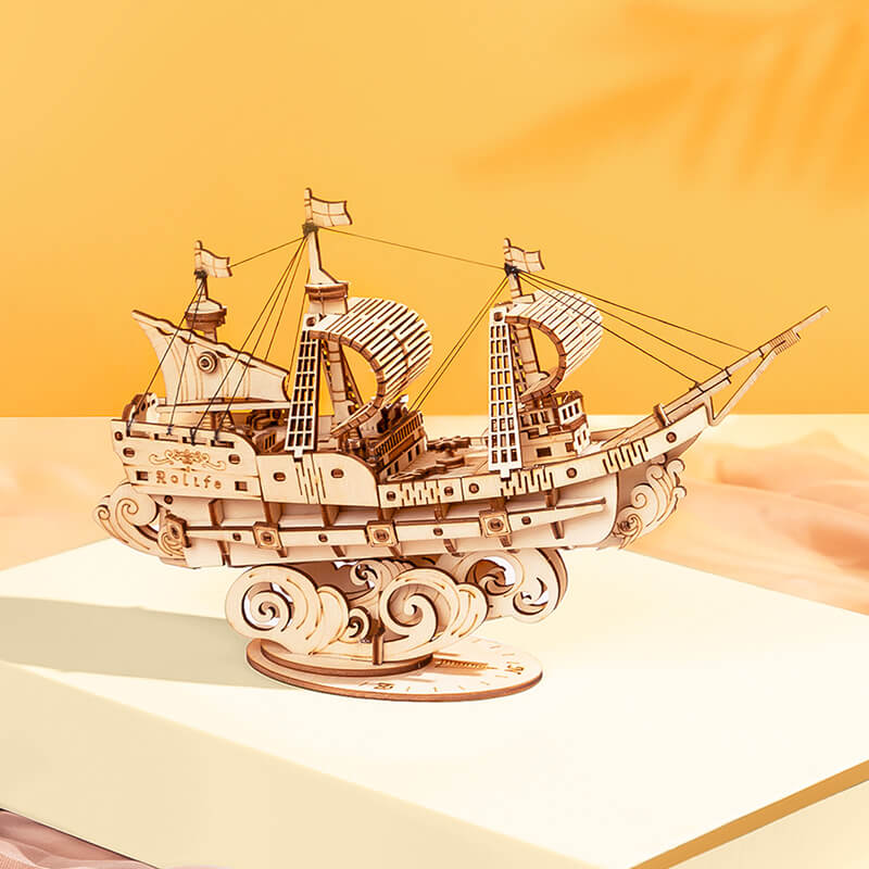 Barco Mercante de Madera Rompecabezas Puzzle 3D Robotime