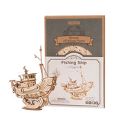 Barco Pesquero de Madera Rompecabezas Puzzle 3D Robotime