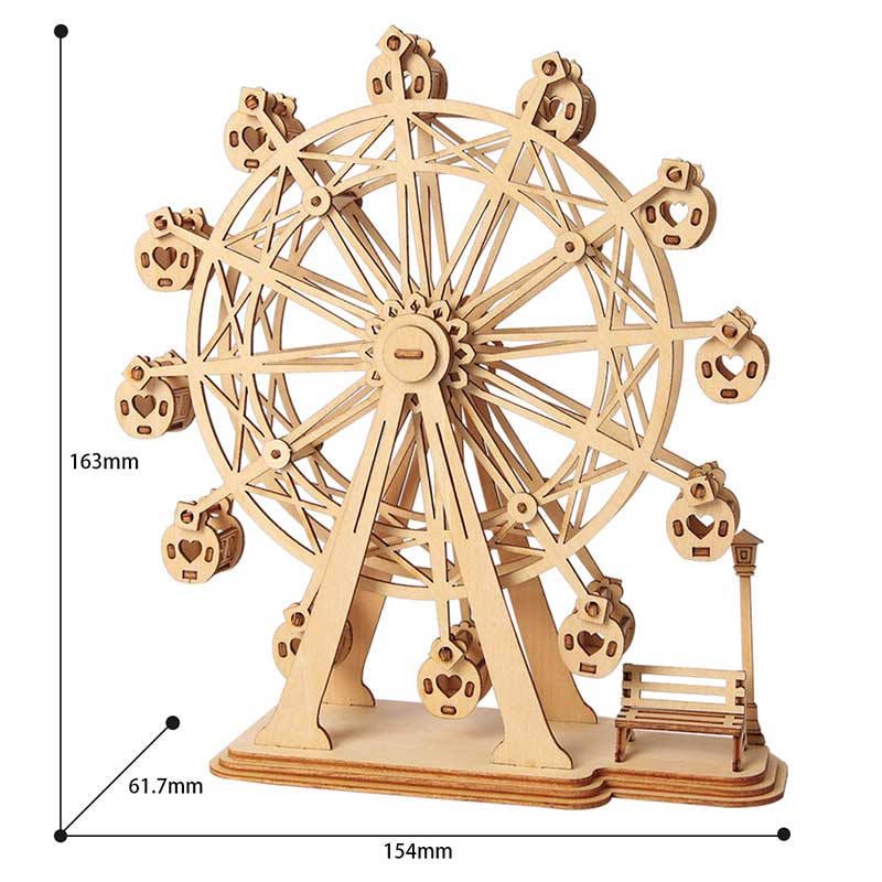 Rueda de la Fortuna MINI Puzzle 3D de Madera Ferris Wheel