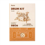 Bateria de madera armable Puzzle 3D de 246 Piezas Robotime